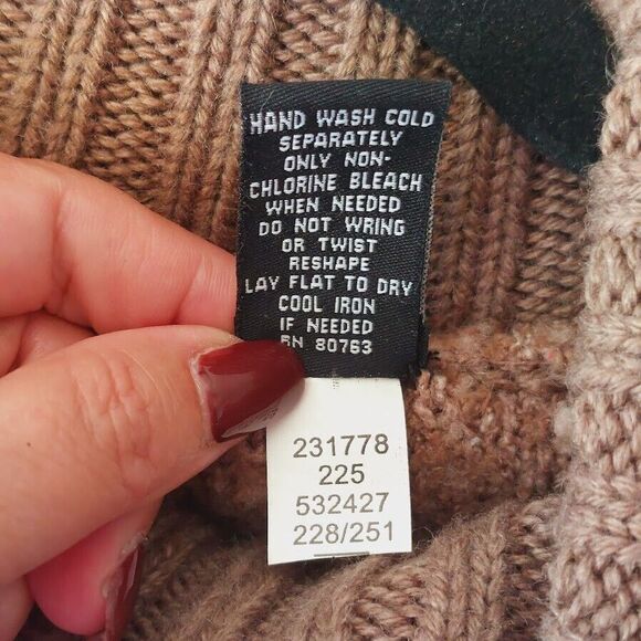 Moda International Pullover Womens Large Wool Blend Teddy Bear Chunky Sweater - Picture 9 of 9